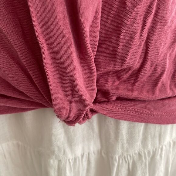 Black & white love soft T-shirt gather in the front NO boundaries Womens XS - Picture 4 of 7